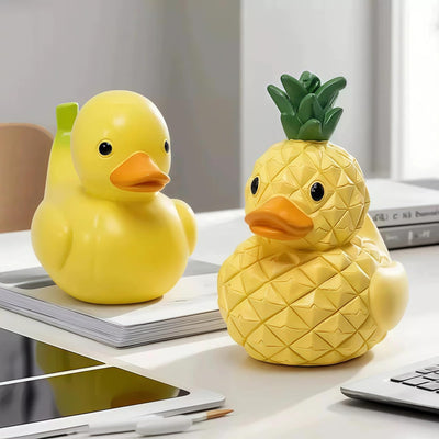 Estatua pato plátano resina para hogar oficina escritorio
