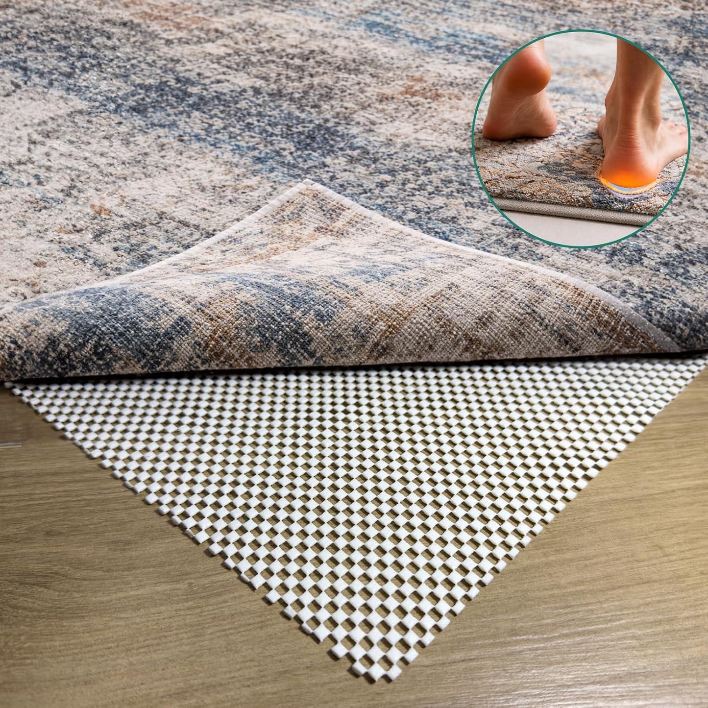 Almohadilla antiderrap para alfombra 2x3ft suelos duros