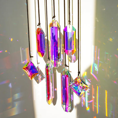 7 Prismas Cristal AB para Colgar Ventana Decoración