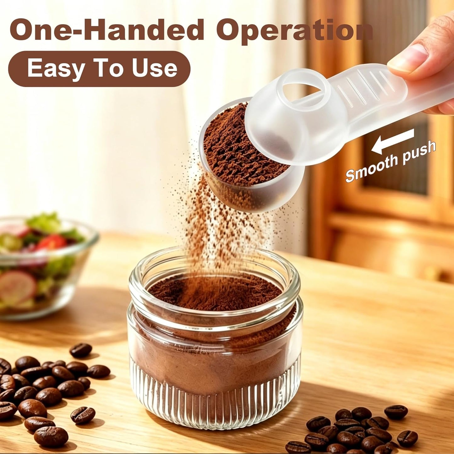 Embudo de cuchara de café transparente para taza K