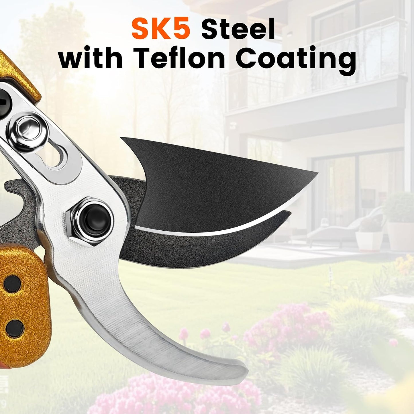 2 Tijeras Podar Profesionales Acero SK5 y Inox