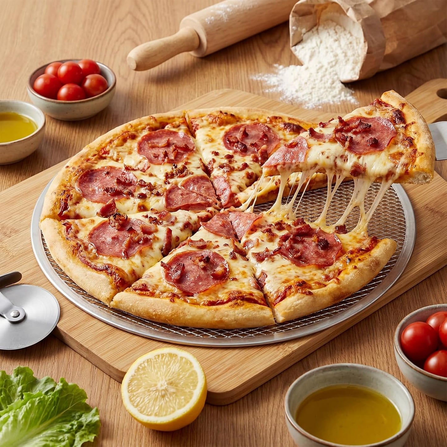 Bandeja pizza 10pulg antiadherente horno barbacoa