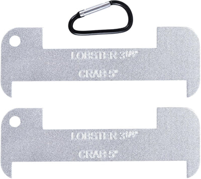 Paquete de 2 medidores de aluminio para langosta y cangrejo azul