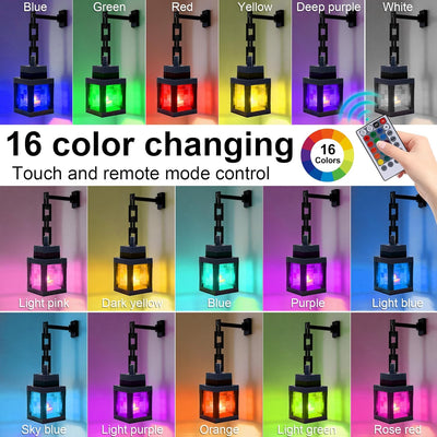 Linterna LED 16 colores recargable decoración hogar regalo Pascua