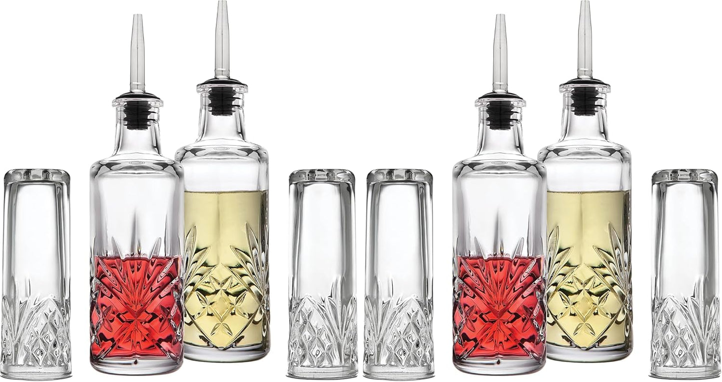 Set 2 Dispensadores Condimentos Salero Pimentero Cristal Dublin
