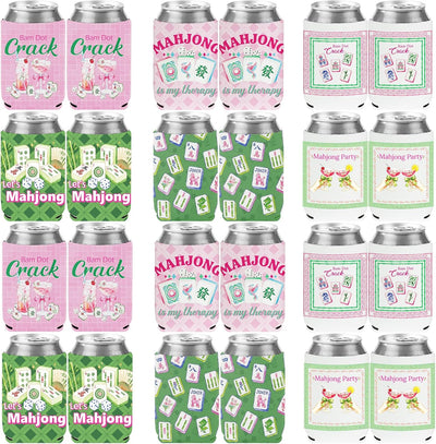 Fundas enfriadoras latas neopreno Mahjong 24 pzas