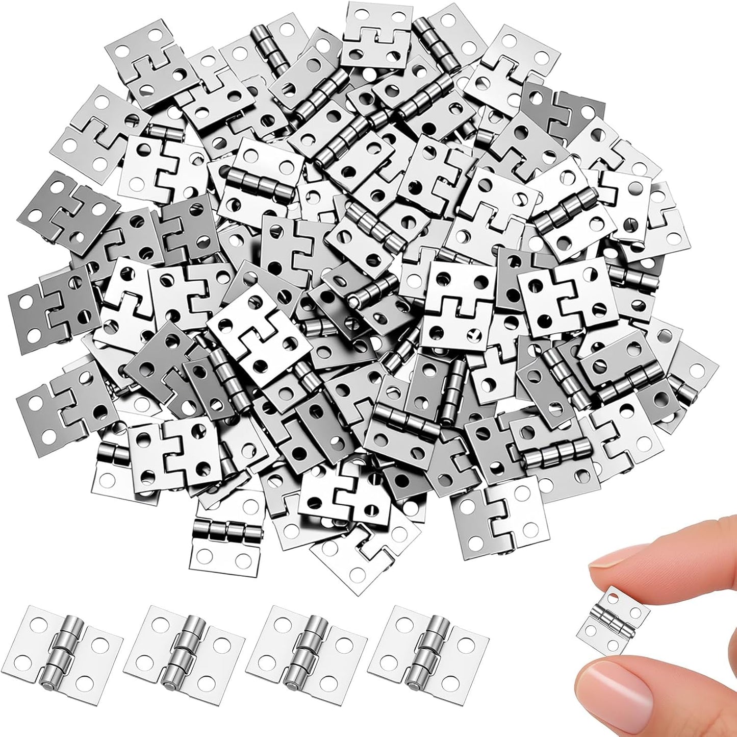 100 Pzas Bisagras Cobre Mini para Cajones