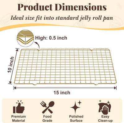 Estantes horno 2 rejillas 10x15pulg adaptador Jelly Roll
