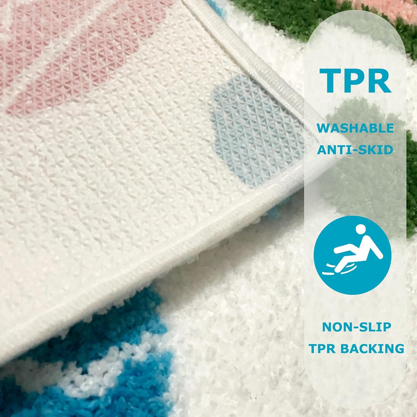 Tapete baño Pascua antideslizante felpa gruesa 31x20pulg
