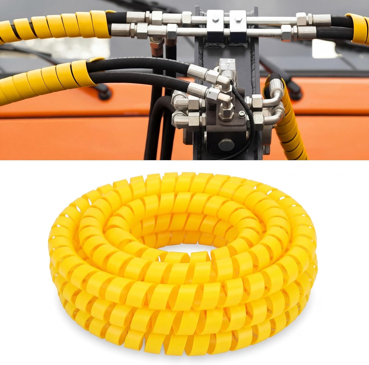 Protector cable manguera envoltura espiral 12pies 1pulg resistente