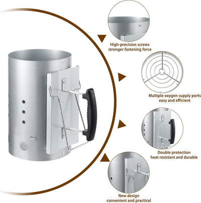 Iniciador chimenea carbón 60 pzas para parrilla barbacoa