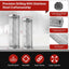 Cestas octogonales acero inox plata set 2 pzas para parrilla