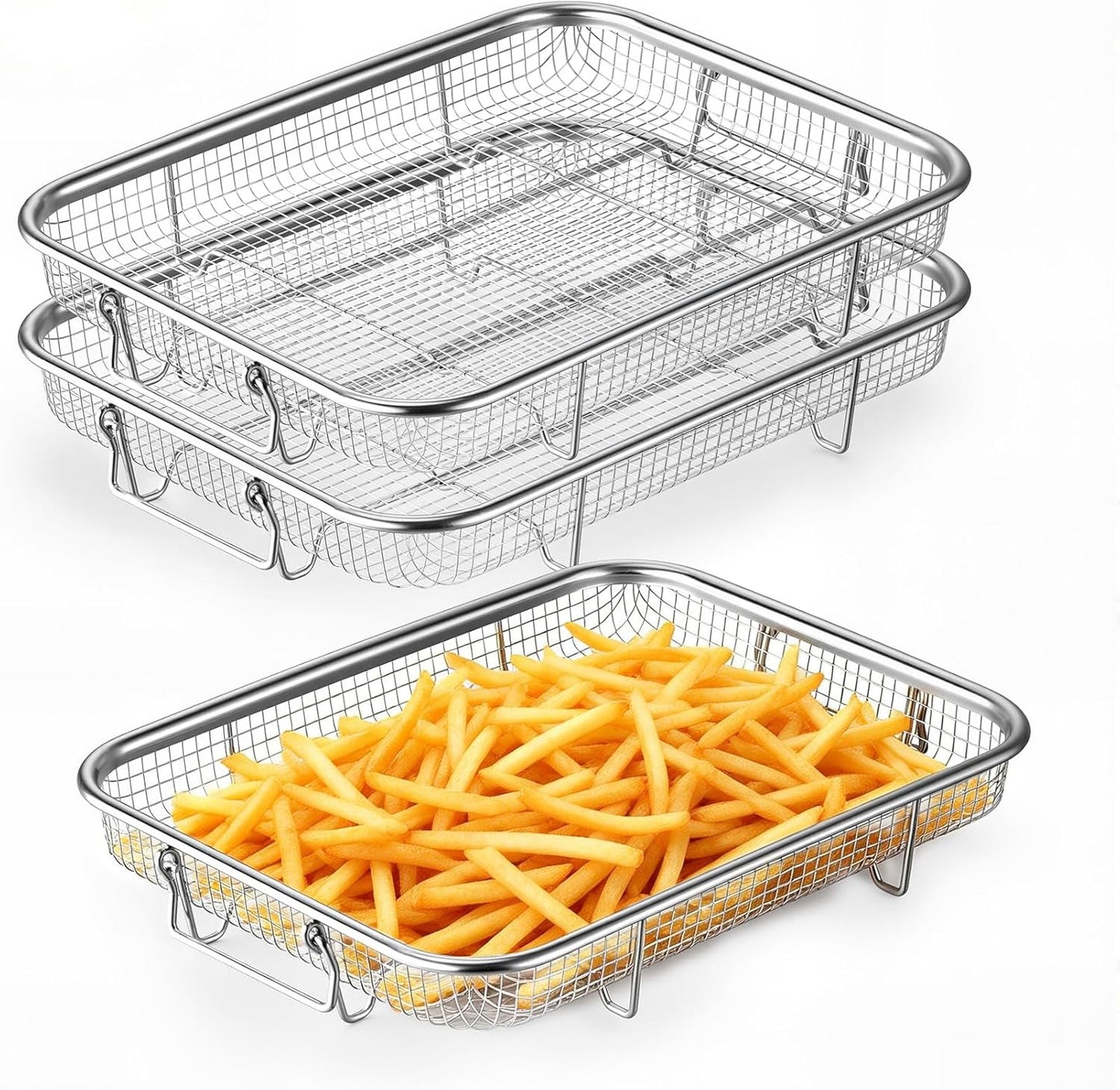 Cesta freidora aire 11.8pulg acero inox 3 pzas