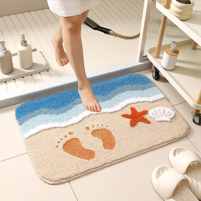 Alfombras baño playa antideslizantes con conchas marinas 20x30