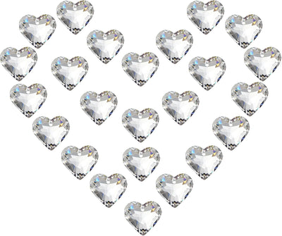 24 Pzas Cuentas Vidrio Transparente Prismas Candelabro