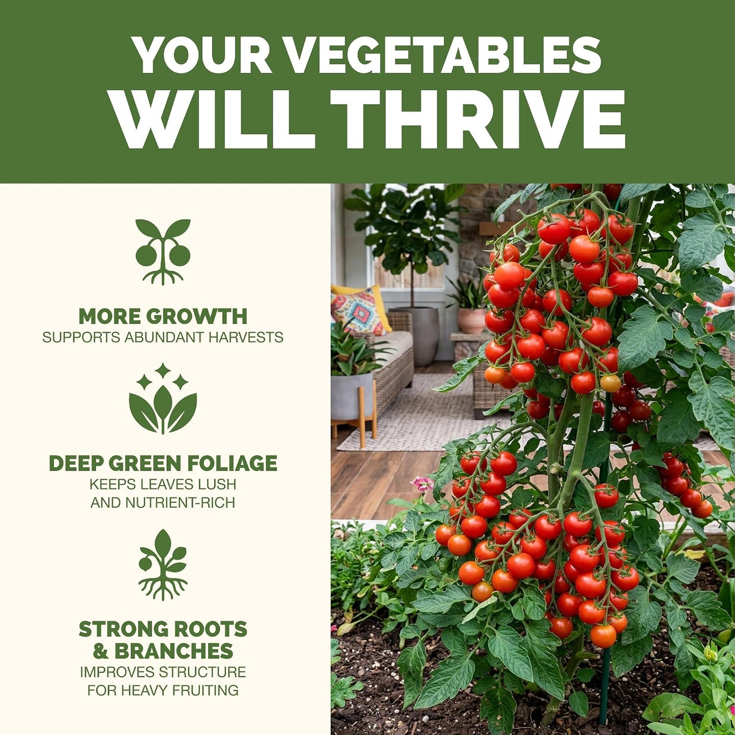 Fertilizante 10-10-10 para verduras 8oz con hierro