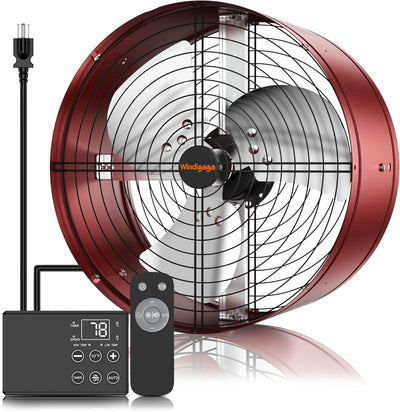Ventilador gable 1800 CFM termostato control remoto 70W