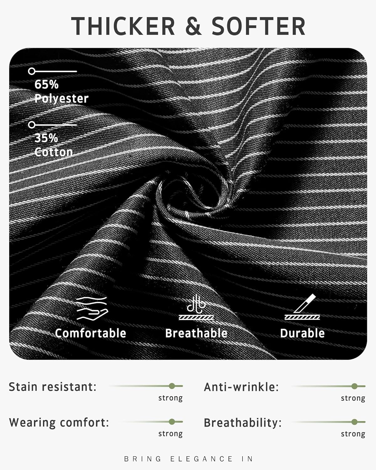 Delantal cocina con bolsillos ajustable resistente manchas