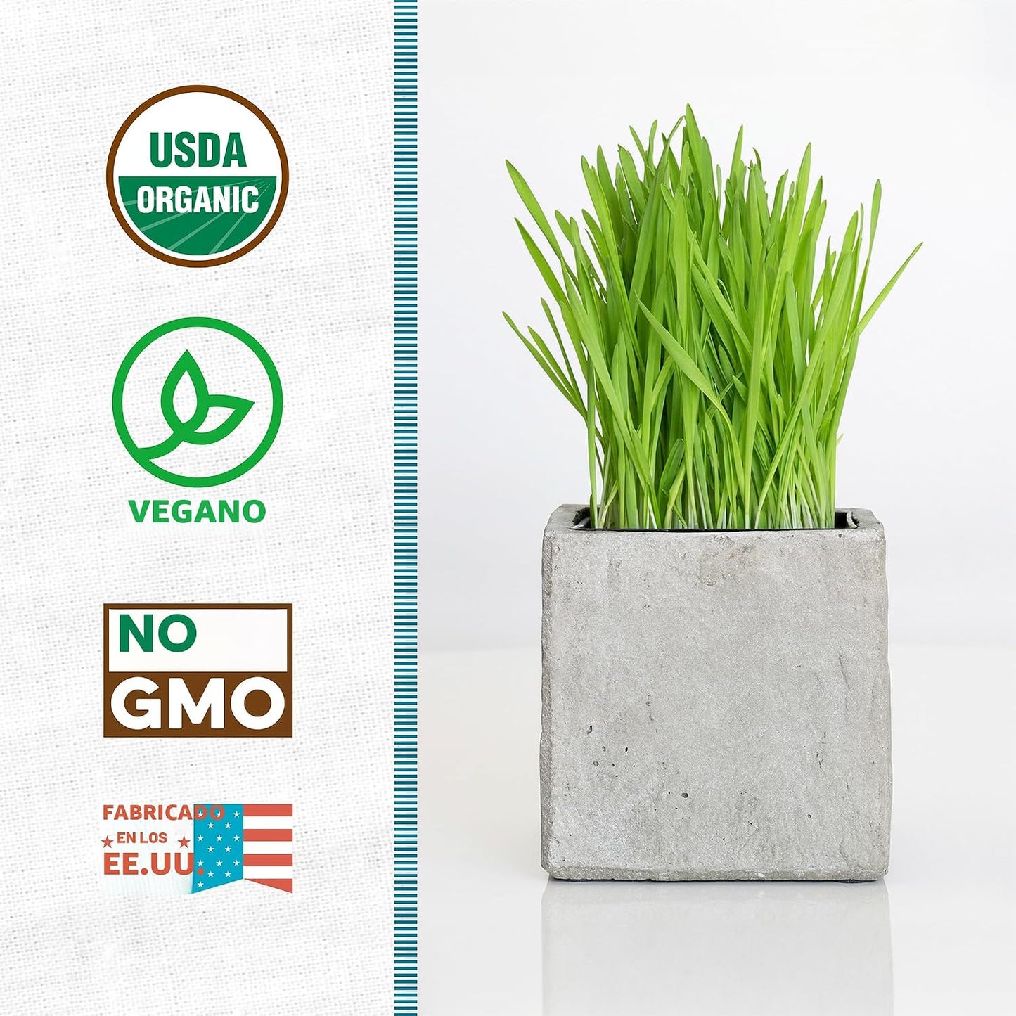 Semillas pasto trigo orgánicas 1lb para gatos