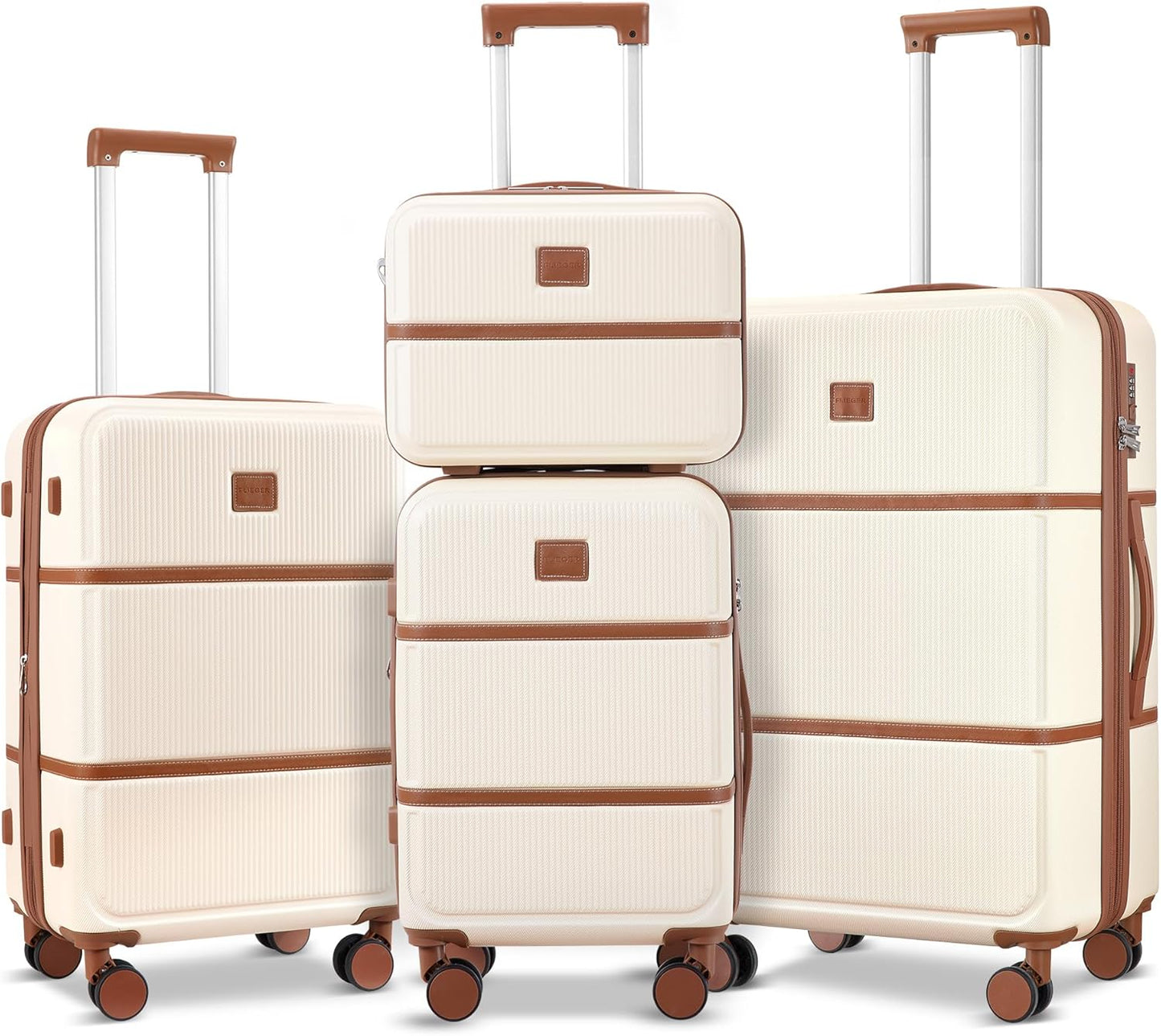 Set 4 Maletas ABS Rígidas 14-27pulg Blanco