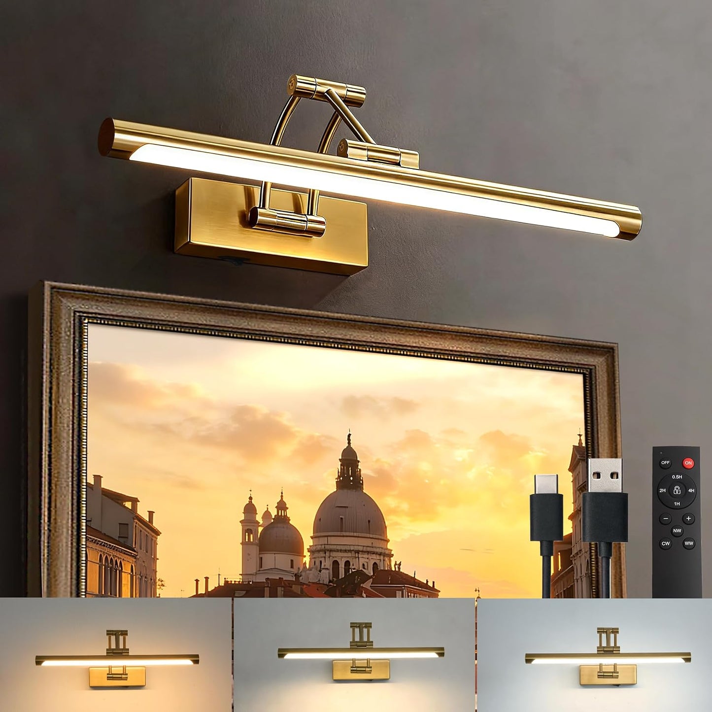 Luces arte recargable para pintar 16pulg regulables