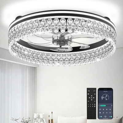 Ventilador techo LED 20pulg 6 velocidades motor CC dormitorio