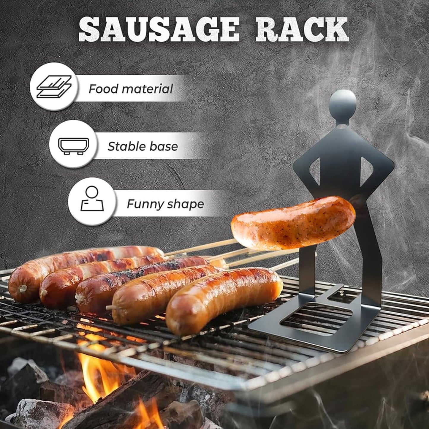 Soporte perros calientes acero inox pack 2 reutilizable