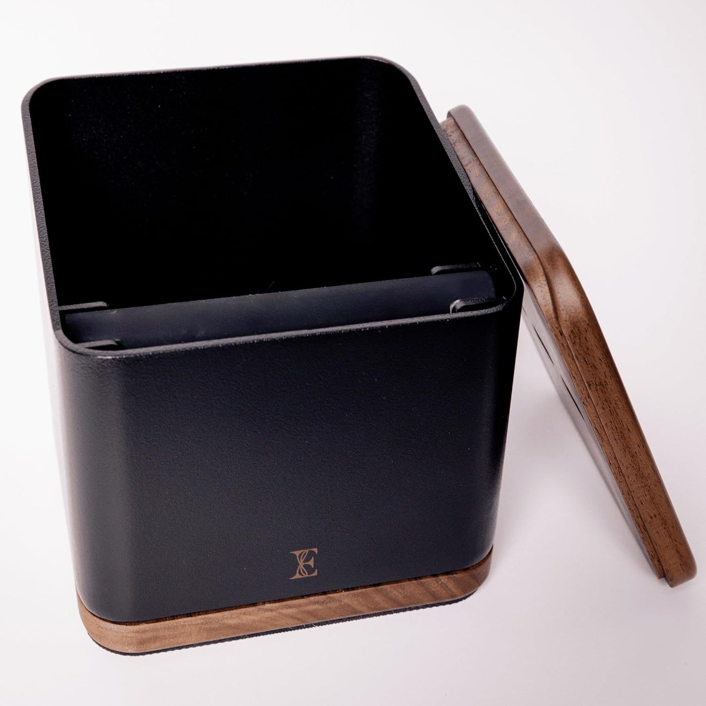 Caja golpeo espresso acero 1L base antiderrap nogal barra goma