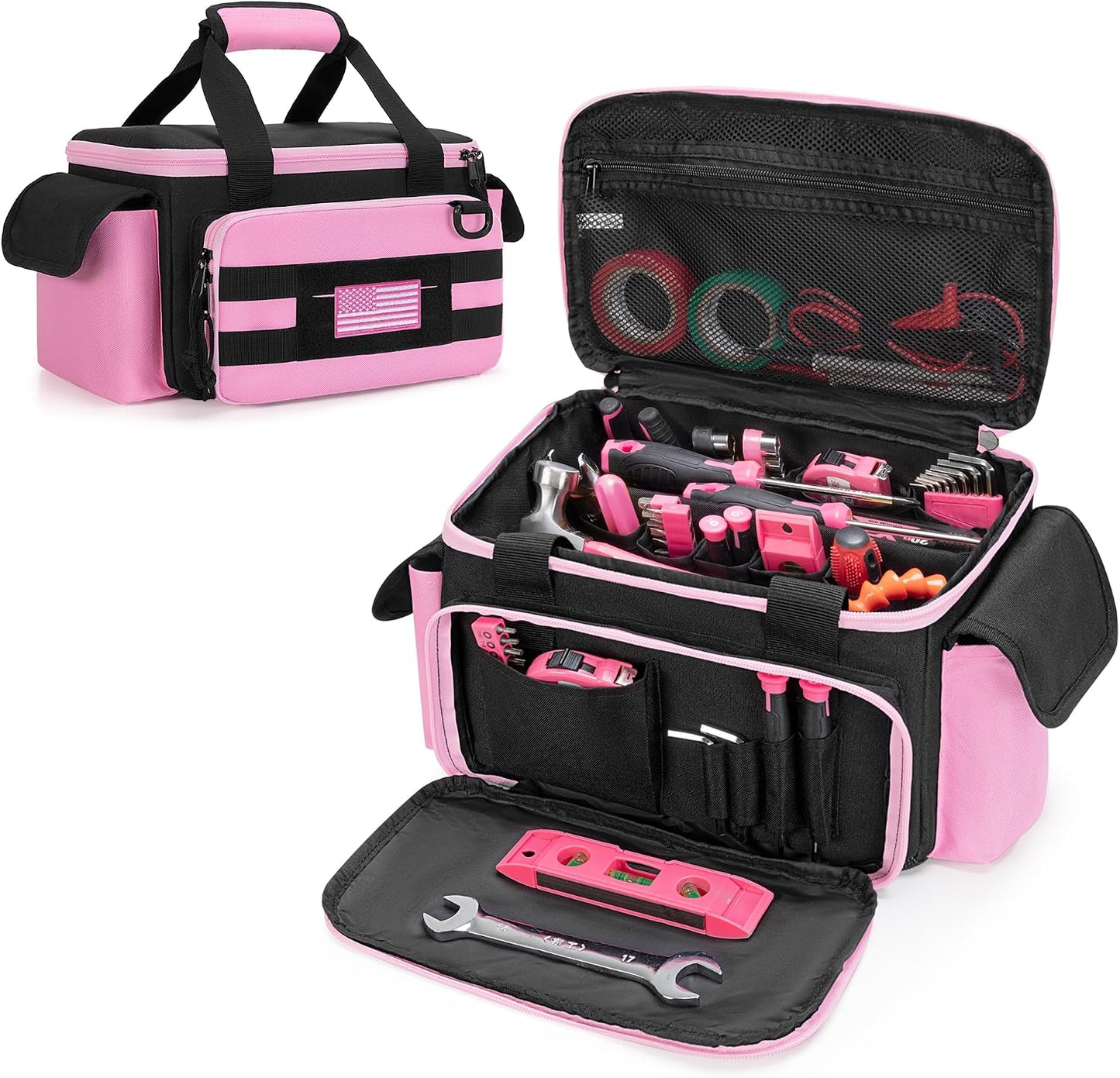 Bolsa herramientas rosa mujer organizador tactico