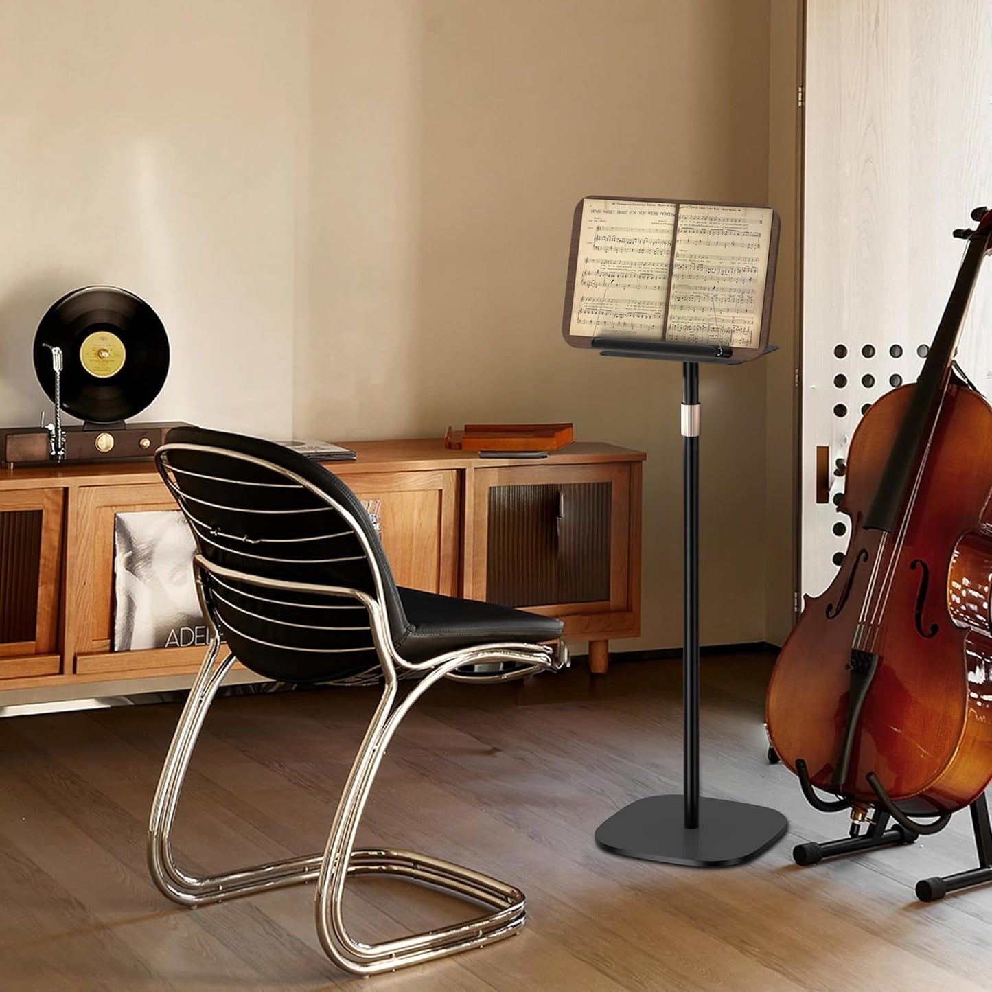Soporte 2en1 para libros ajustable con clips para lectura