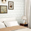 Papel tapiz floral blanco autoadhesivo 17.5x118pulg