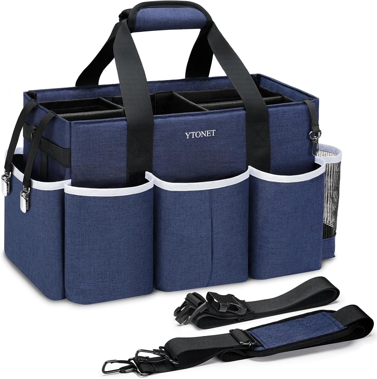 Carrito limpieza extra grande con bolsa 4 divisores plegables