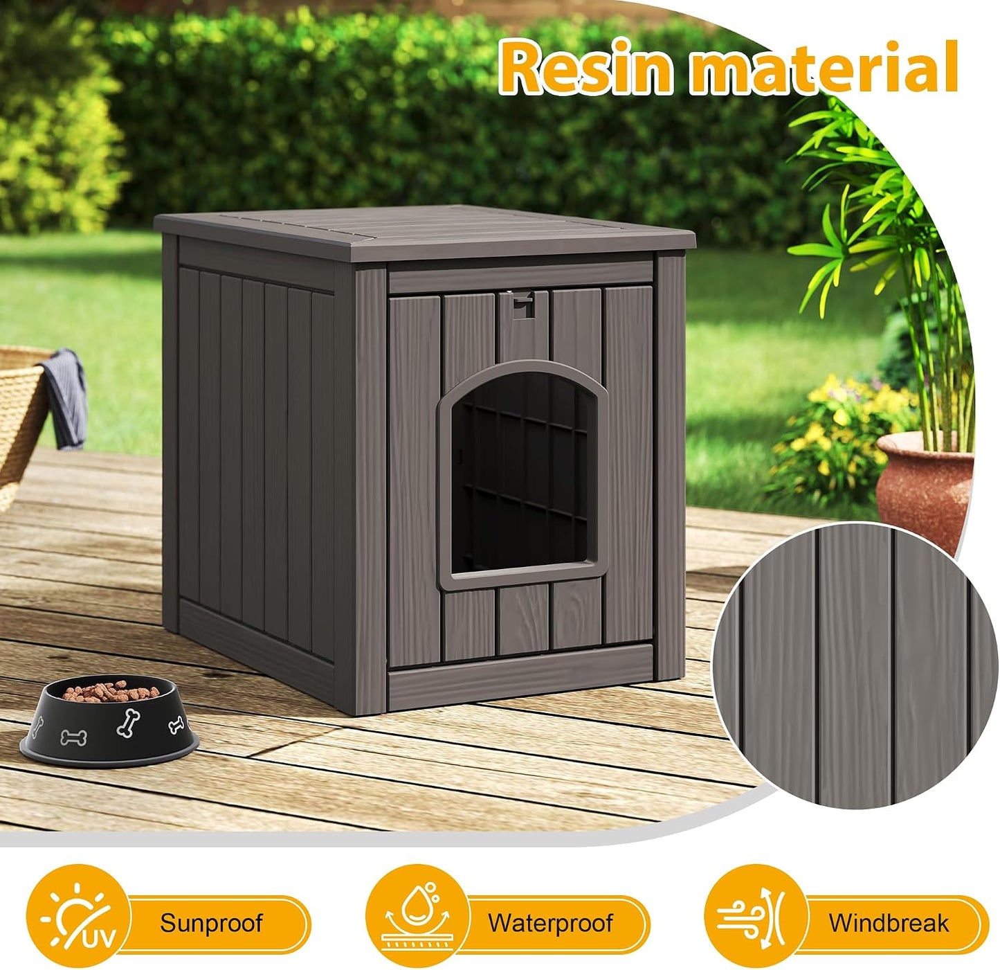 Caja arena gatos multifuncional resistente al aire libre