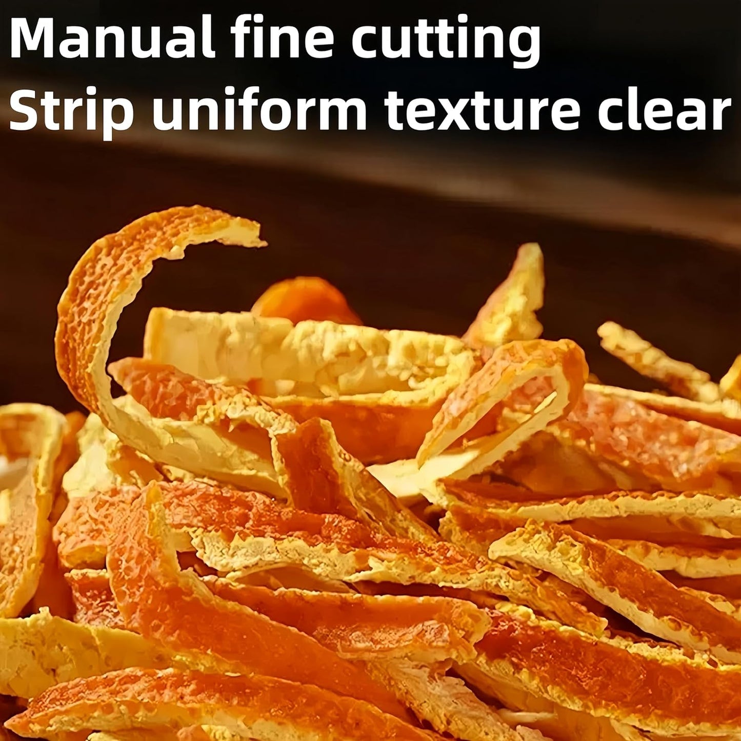 Tiras de cáscara de mandarina secas naturales puras Chen Pi tarro resellable 4.23 oz
