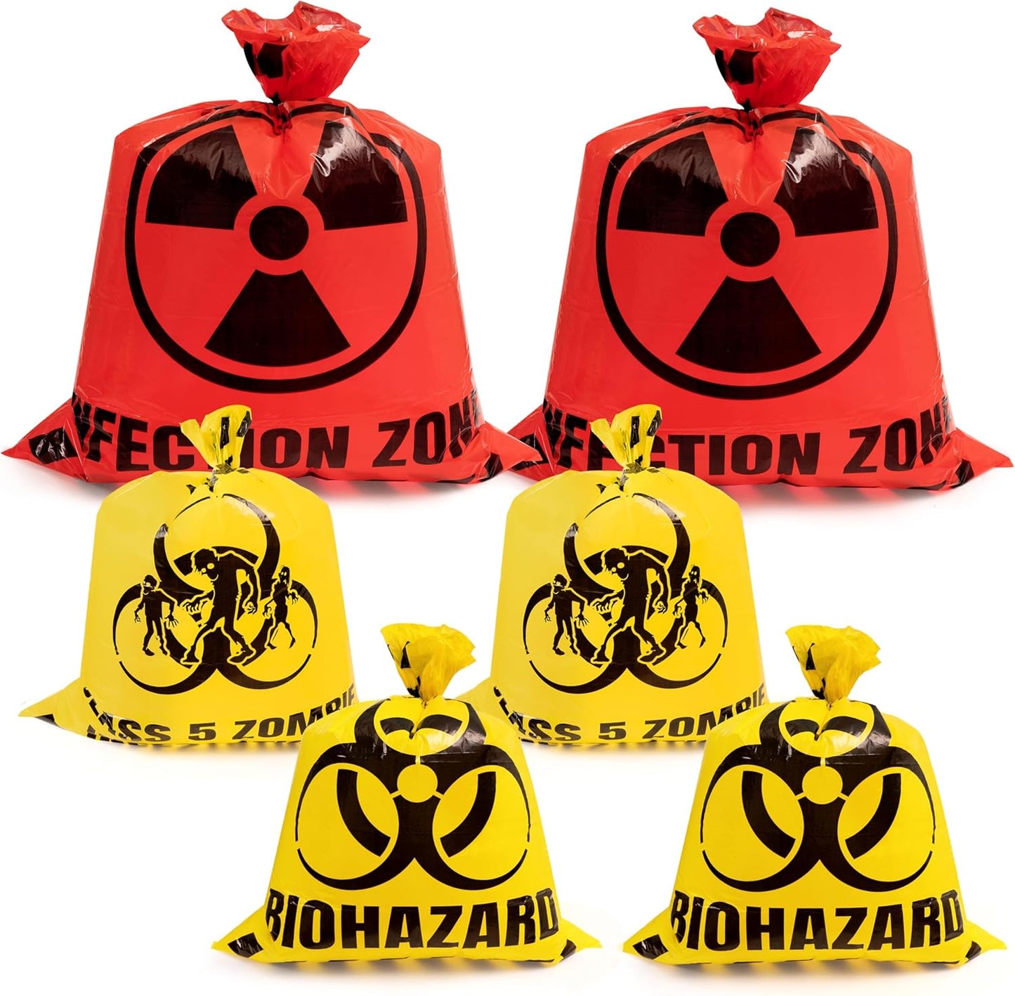 Bolsas basura reutilizables con lazos para césped Halloween