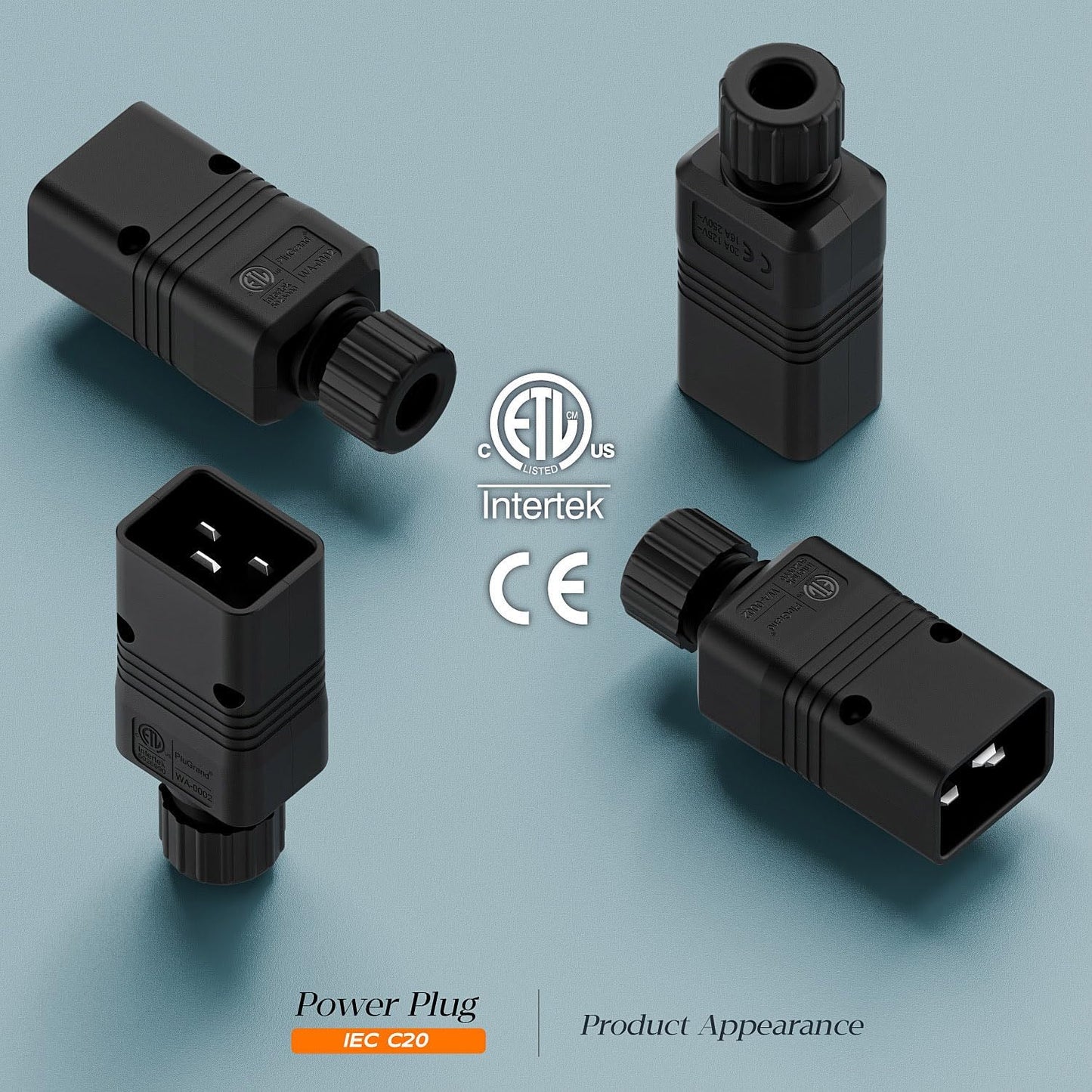 Conector enchufe IEC 320 C20 16A/250V negro