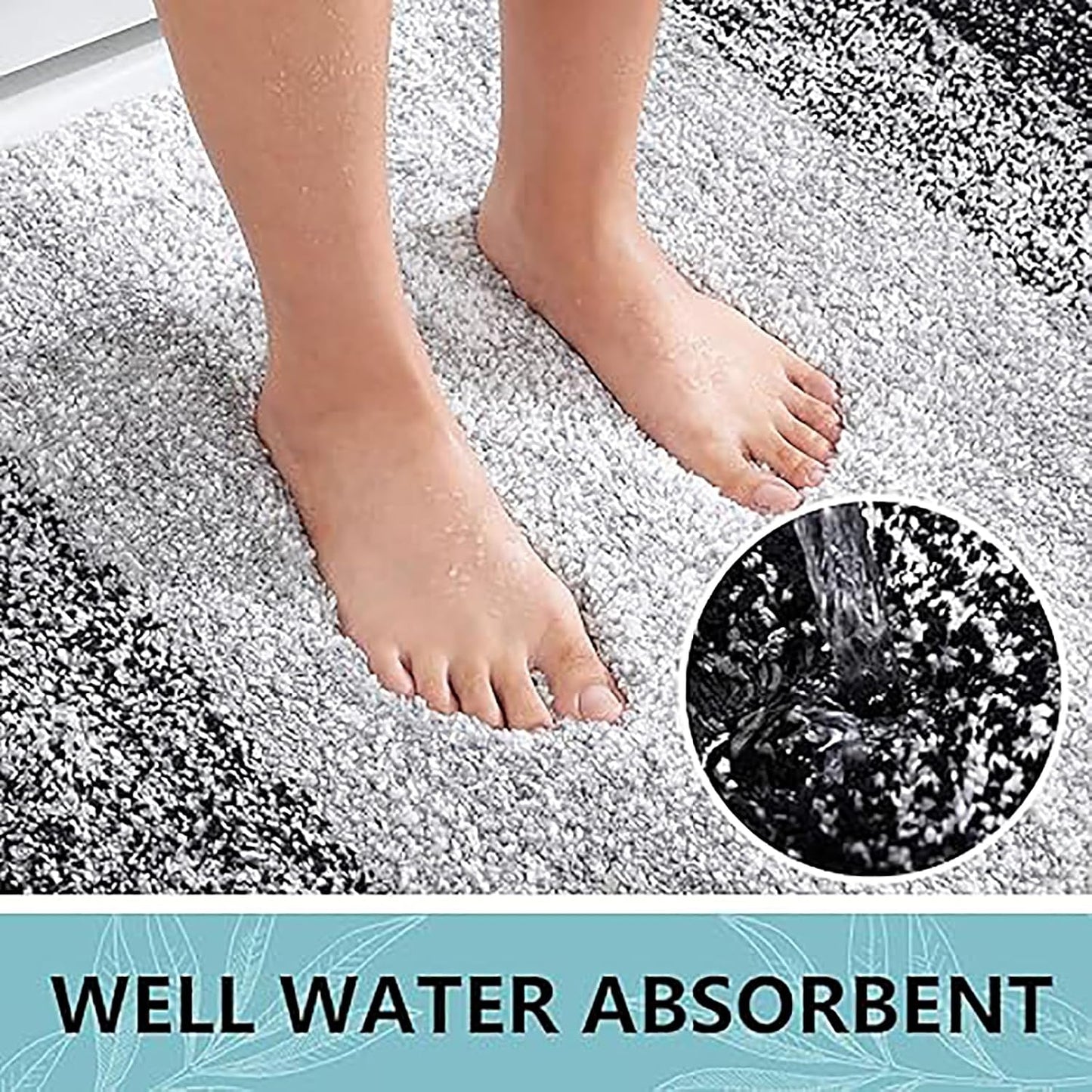 Set 4 Alfombras Baño Microfibra Absorbentes U y Cubierta Inodoro