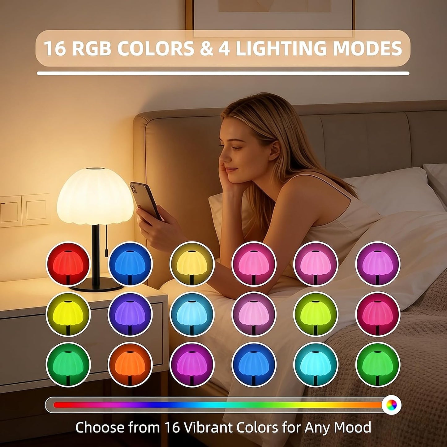 Lámpara ducha inalámbrica RGB con control remoto