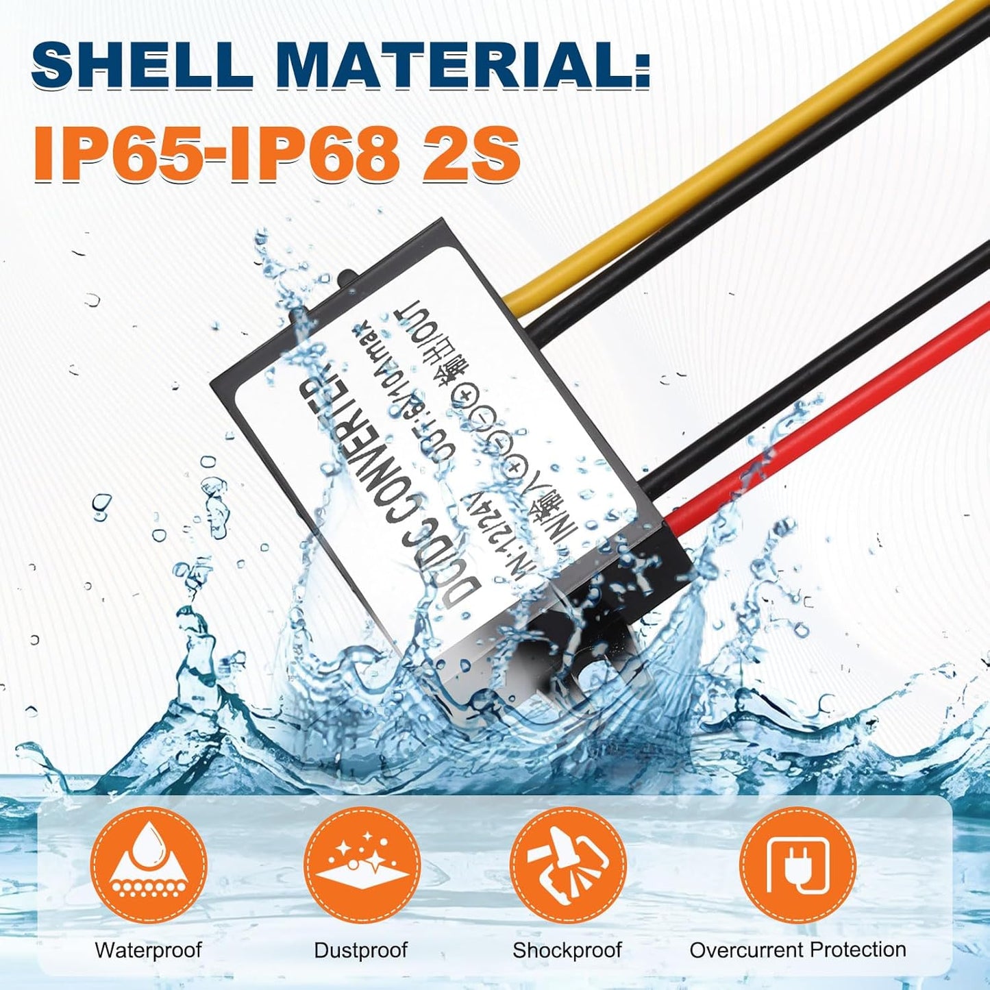 Convertidor CC 12/24V a 6V 10A 60W para coche