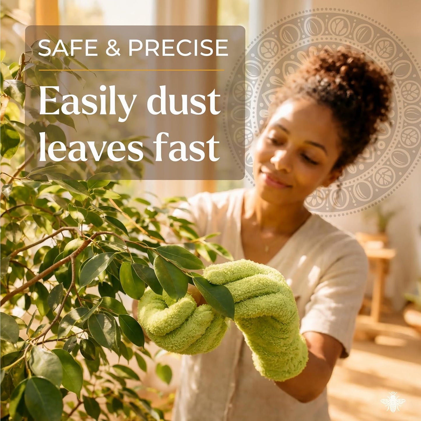 Guantes microfibra limpieza plantas interior reutilizables