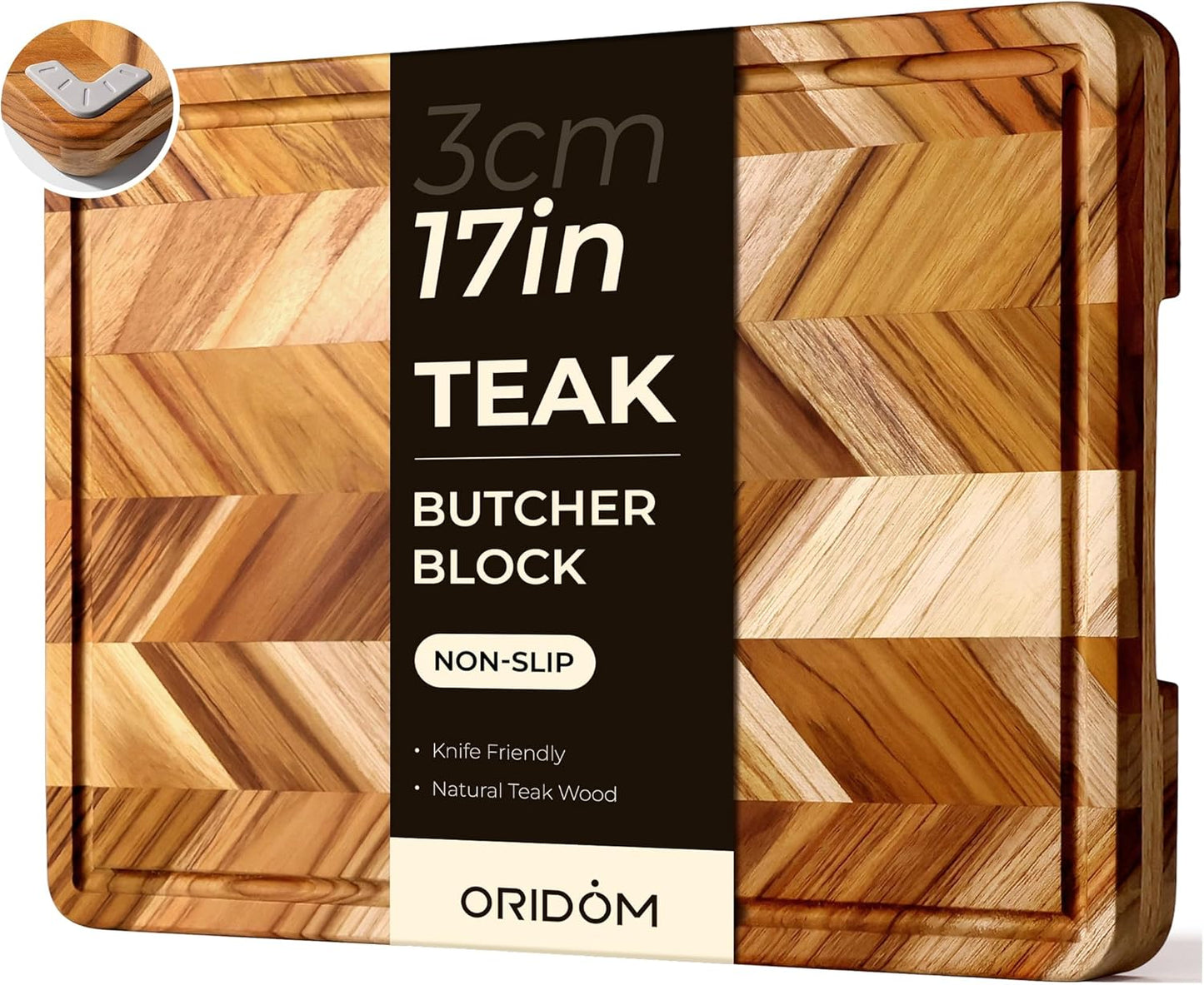 Tabla Cortar Madera Teca 17pulg