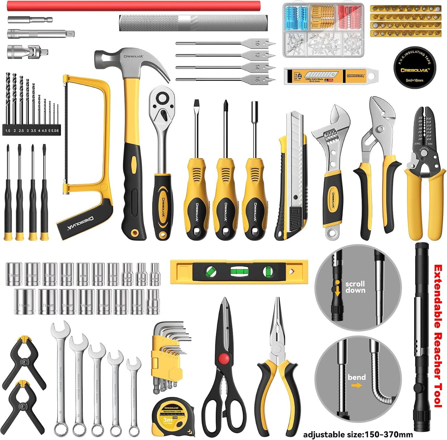 Set 339 Pzas Kit Herramientas Hogar Auto Caja Mano Básico