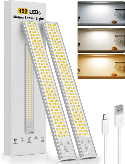 Iluminación gabinete LED sensor movimiento 152 luces