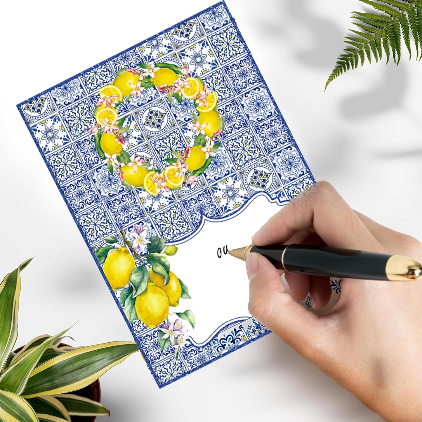 48 Tarjetas Mesa Amalfi con Limón Decoración Fiesta Boda
