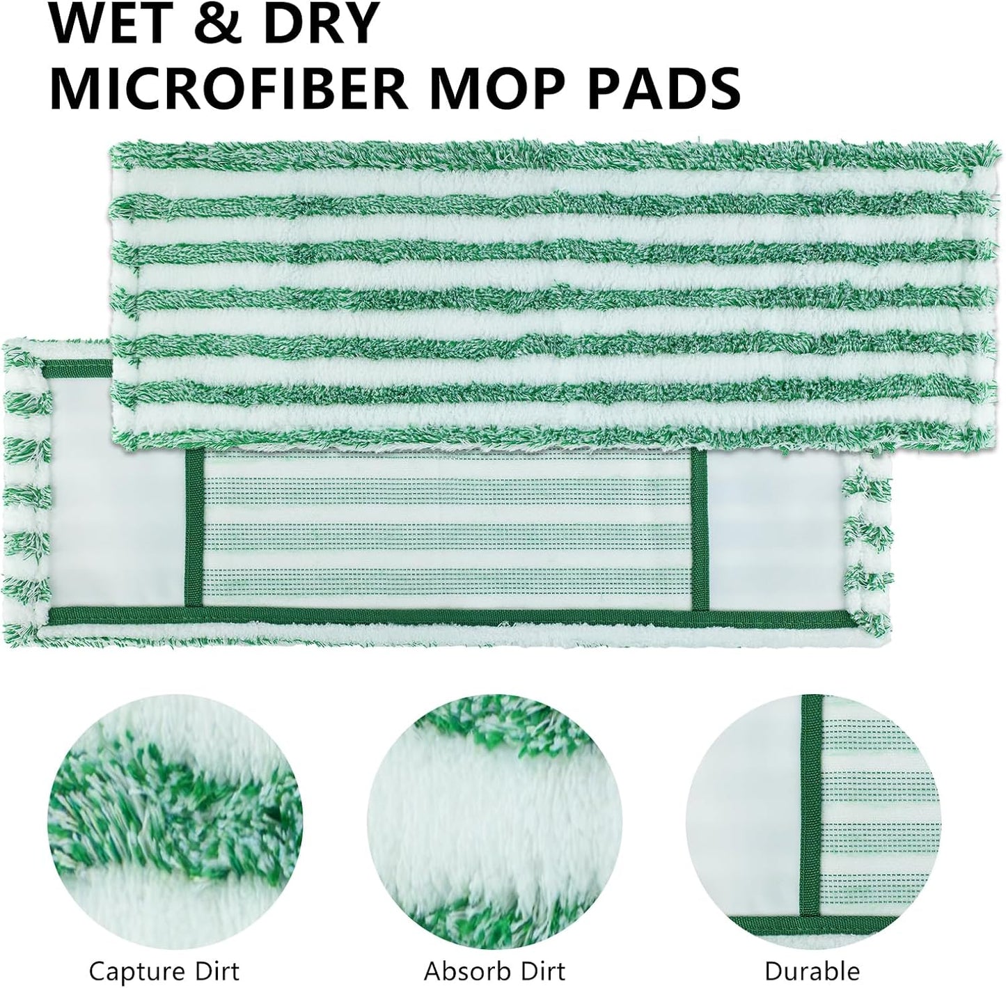 6 Pzas Almohadillas Mopa Microfibra Libman Reutilizables