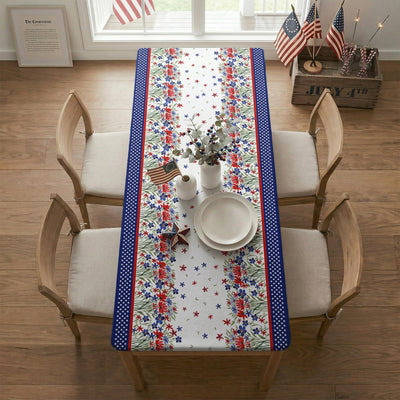 Mantel ajustable rectangular para 4 de julio 72 x 30 pulgadas diseño estrellas EE.UU. vintage lavable con bordes elásticos