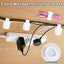 Set 20 clips cable para escritorio ajustables reutilizables