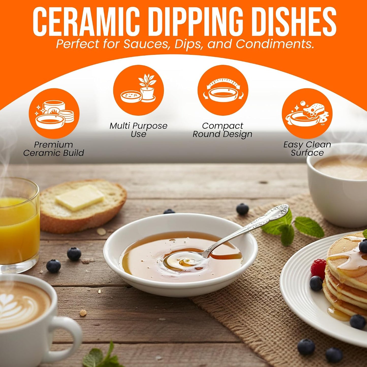 Set 4 platos cerámica blanca 4pulg para aceite suculentas