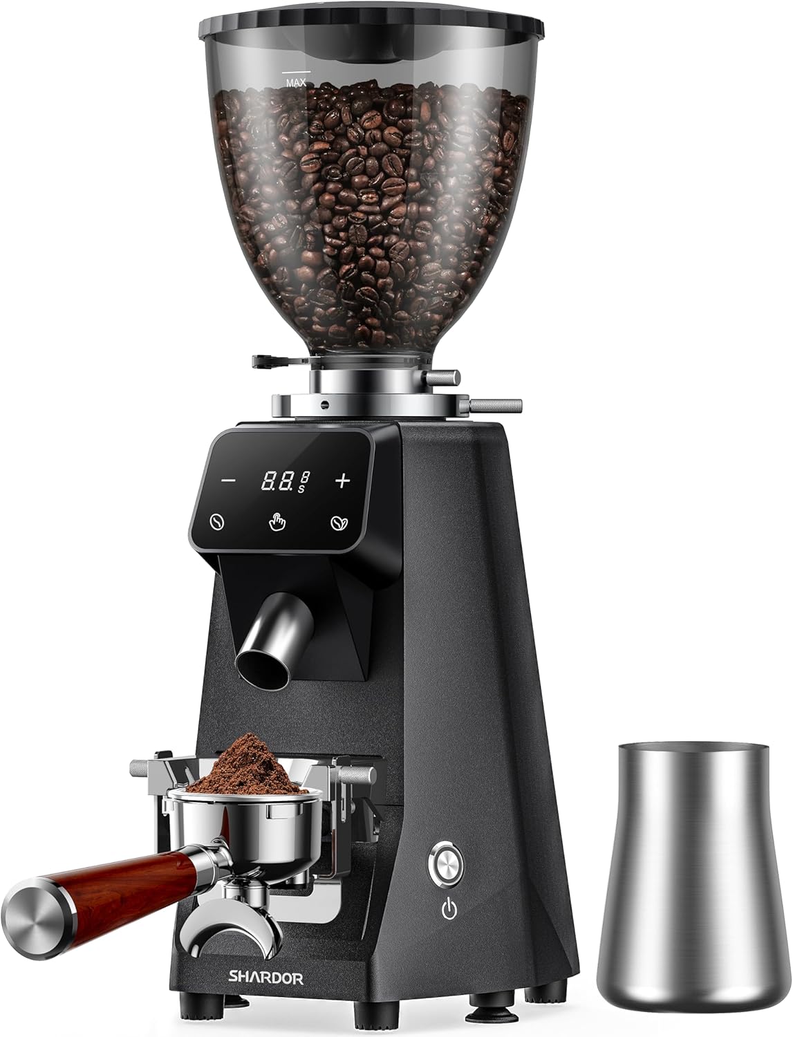 Molinillo café rebabas 2.520pulg con cafetera espresso 20 bar