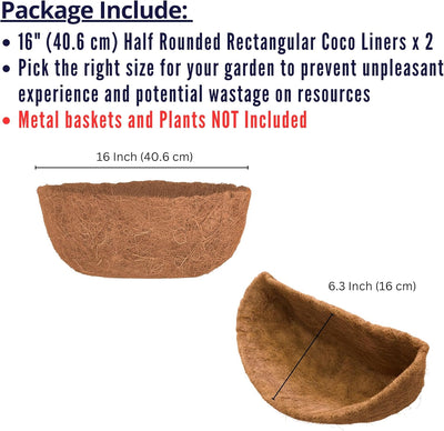 Revestimiento coco 16pulg para maceta colgante